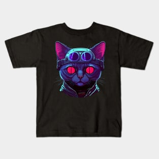 Cyber Cat Kids T-Shirt